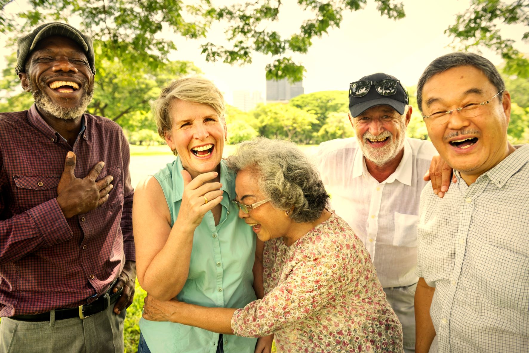 happy older adults penn village