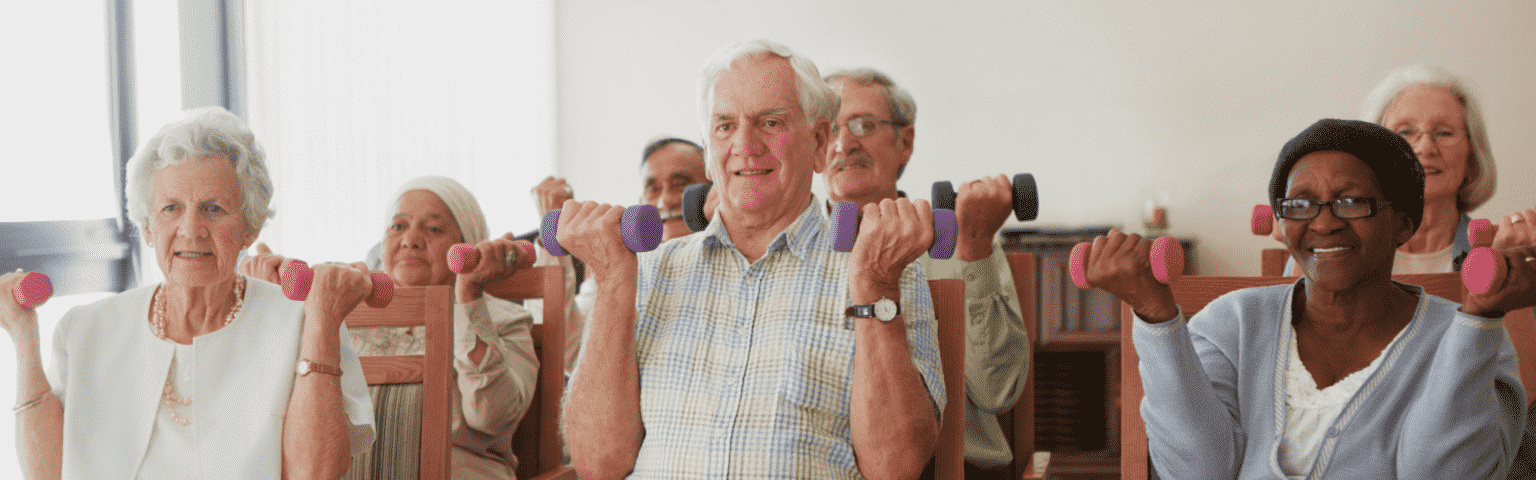 old people exercising
