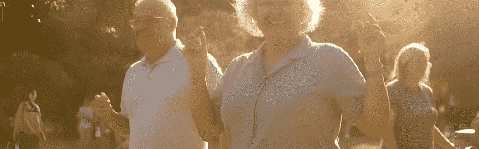 seniors exercising together