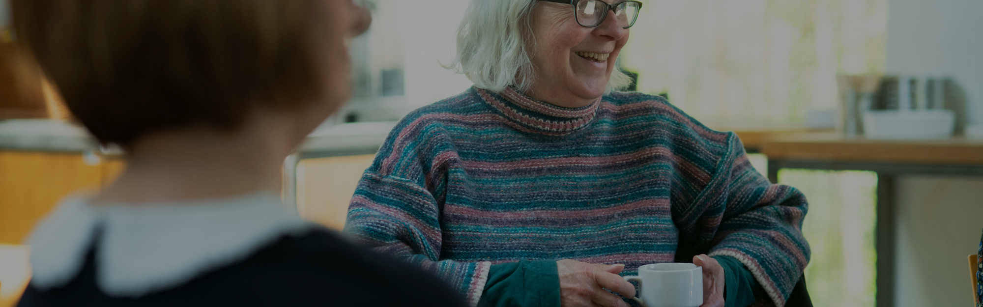 elderly people socializing